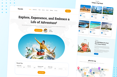 Travel Agency Website design graphic design landing page mobile app design ui ux website design