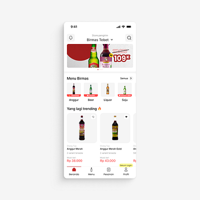 Homepage Alcoholic Beverages Explorations Design alcoholic alcoholic beverages beverages homepage minimalist design mobile ui design