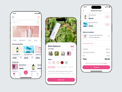 Beauty Online Shop app beauty design mobile shop ui ux