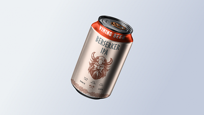 Berserker IPA - Viking Beer branding design drink graphic design label design marketing packaging soft drink visual design