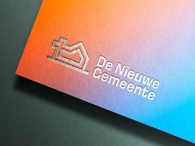 De Nieuwe Gemeente - Church Logo blue brand identity brand mockup branding church church logo creative logo cross dng dutch faith gradient gradient logo logo logo identity logo mockup mockup netherlands orange silver