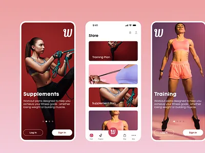 Fitness Onboarding Pages ui