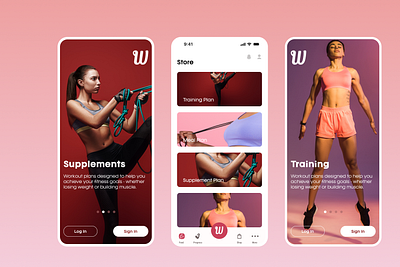 Fitness Onboarding Pages ui