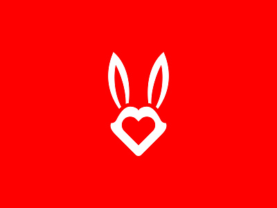 Rabbit Love Logo animal logo design elegant logo graphic design illustration logo logo design logodesign love logo minimal minimalist logo modern motion graphics pet logo rabbit head rabbit logo unique
