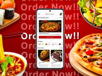 Food Order Uer-interface Design 3d branding design designer dribbble figma graphic graphic design illustration ui uiux userexperience userinterface