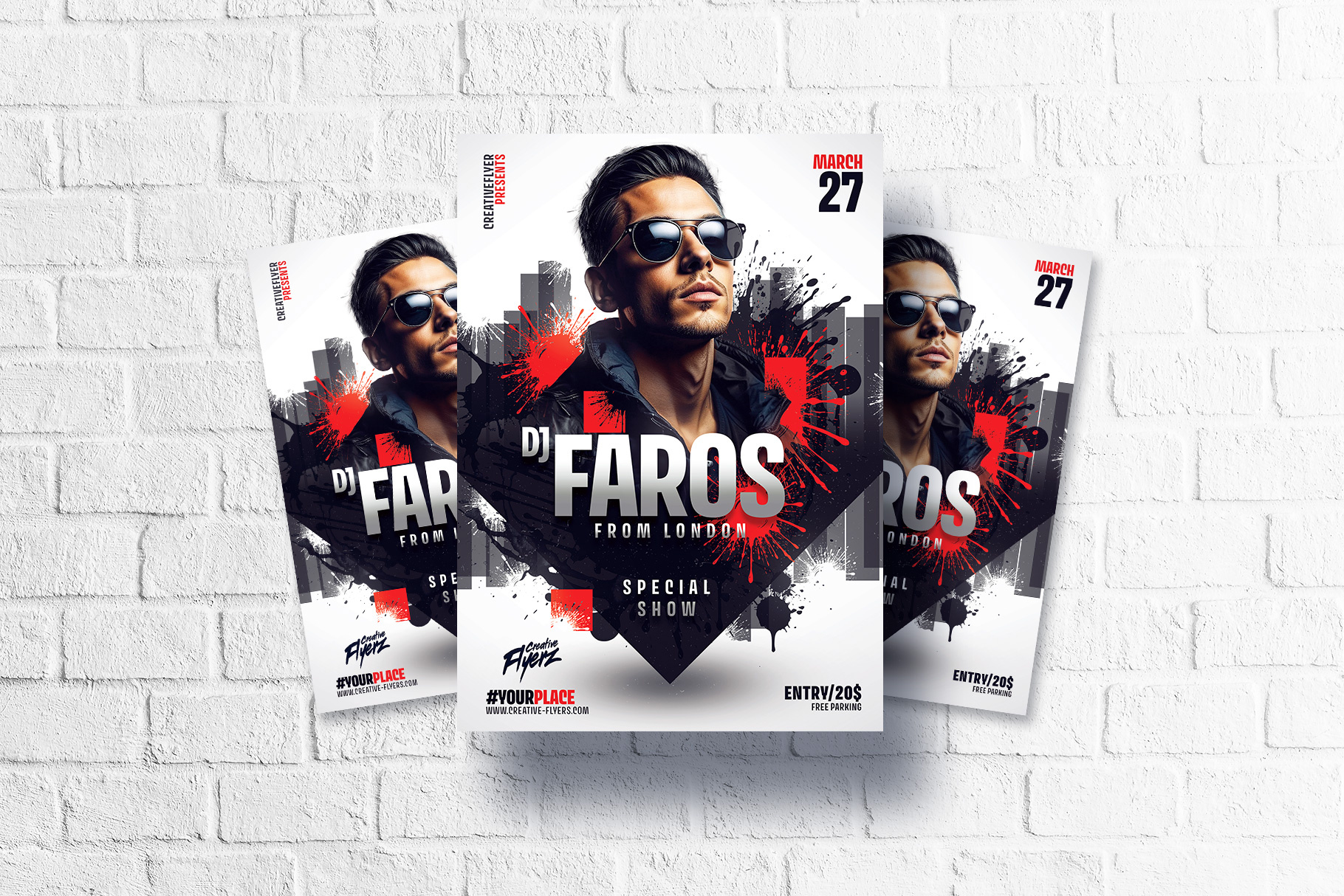 Dj Poster Template (Photoshop PSD) affiche creative dj poster graphic design party flyer photoshop photoshop poster poster poster template psd flyer