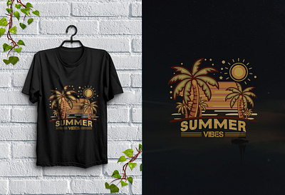 Summer t-shirt design template. graphic design typography t shirt