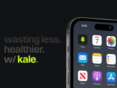 Kale - No Food Waste App Design ai app design design food app ios no waste sustainable sustainable design ui ux zero waste