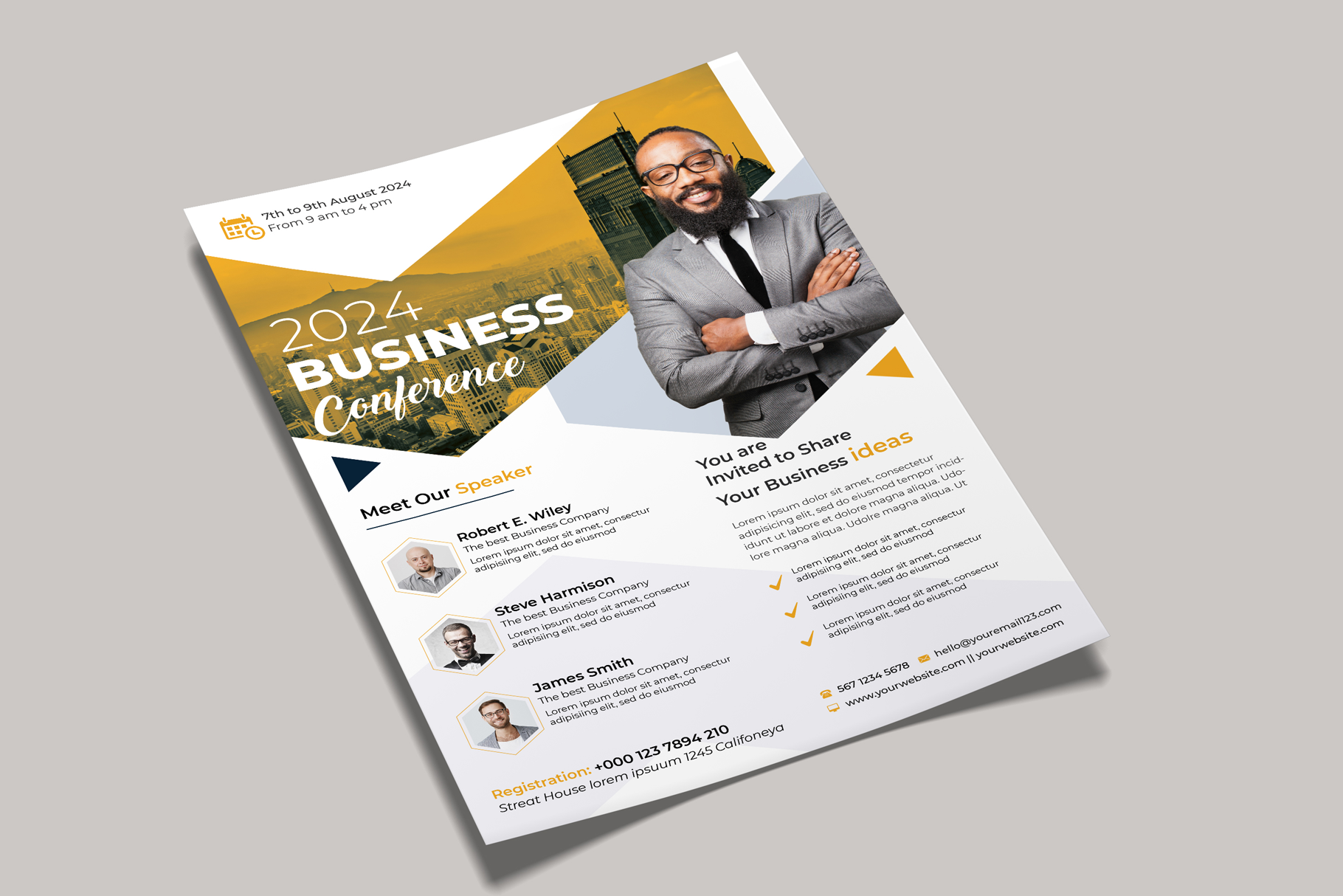 Conference Flyer by Md. Ariful Islam on Dribbble