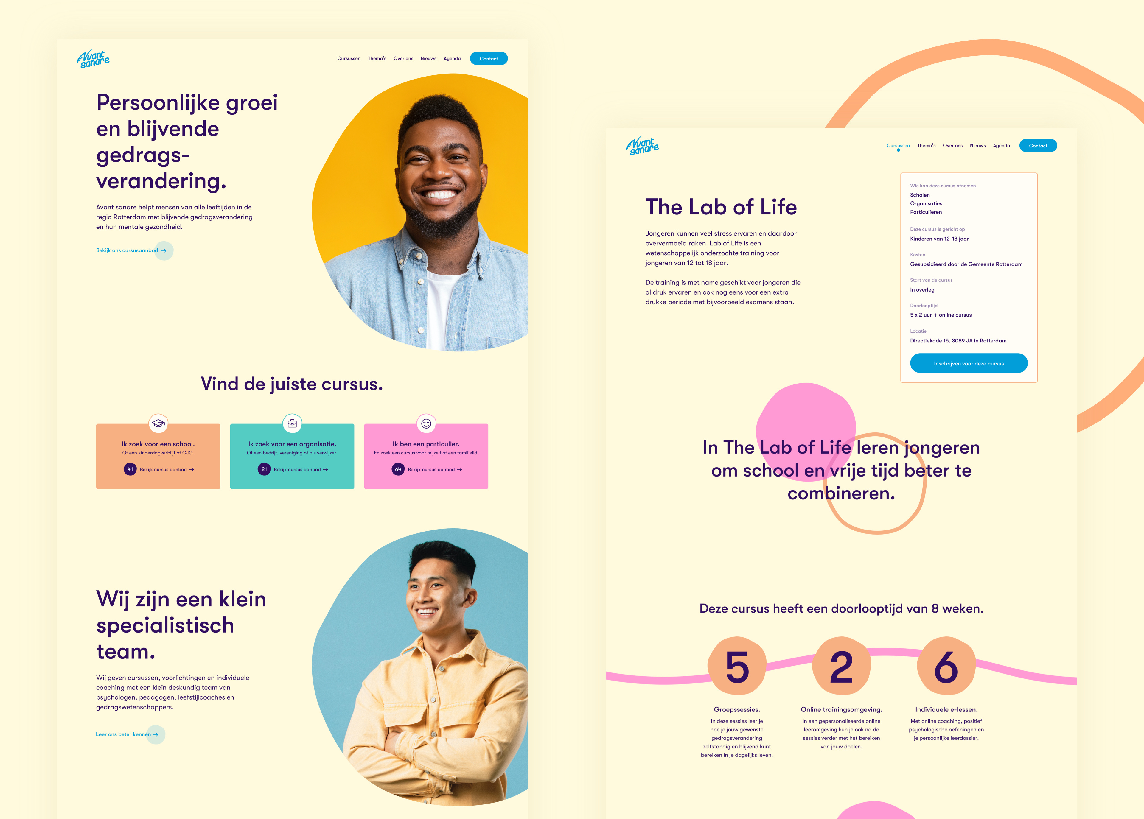 Avant sanare brand identity and website design