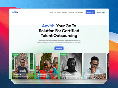 Talent Outsourcing Landing Page branding design product design ui