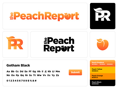 Peach Report Final Logo Design branding business fruit graphic design leaf logo show tv typography wordmark