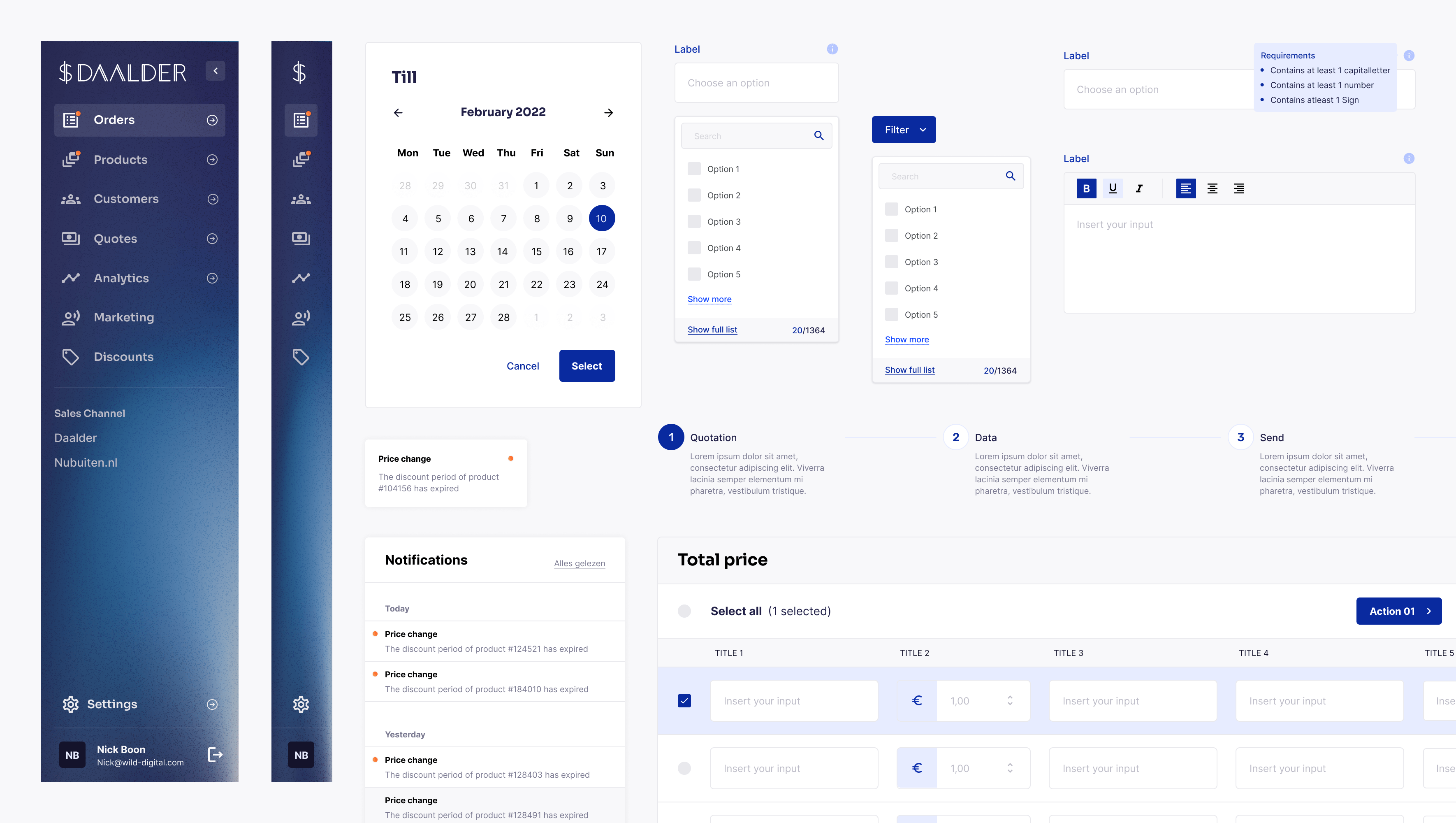 Daalder design system