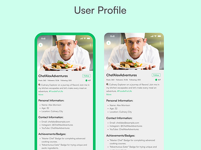 User Profile DailyUIChallenge#006 branding dailyui ui uiui userprofile