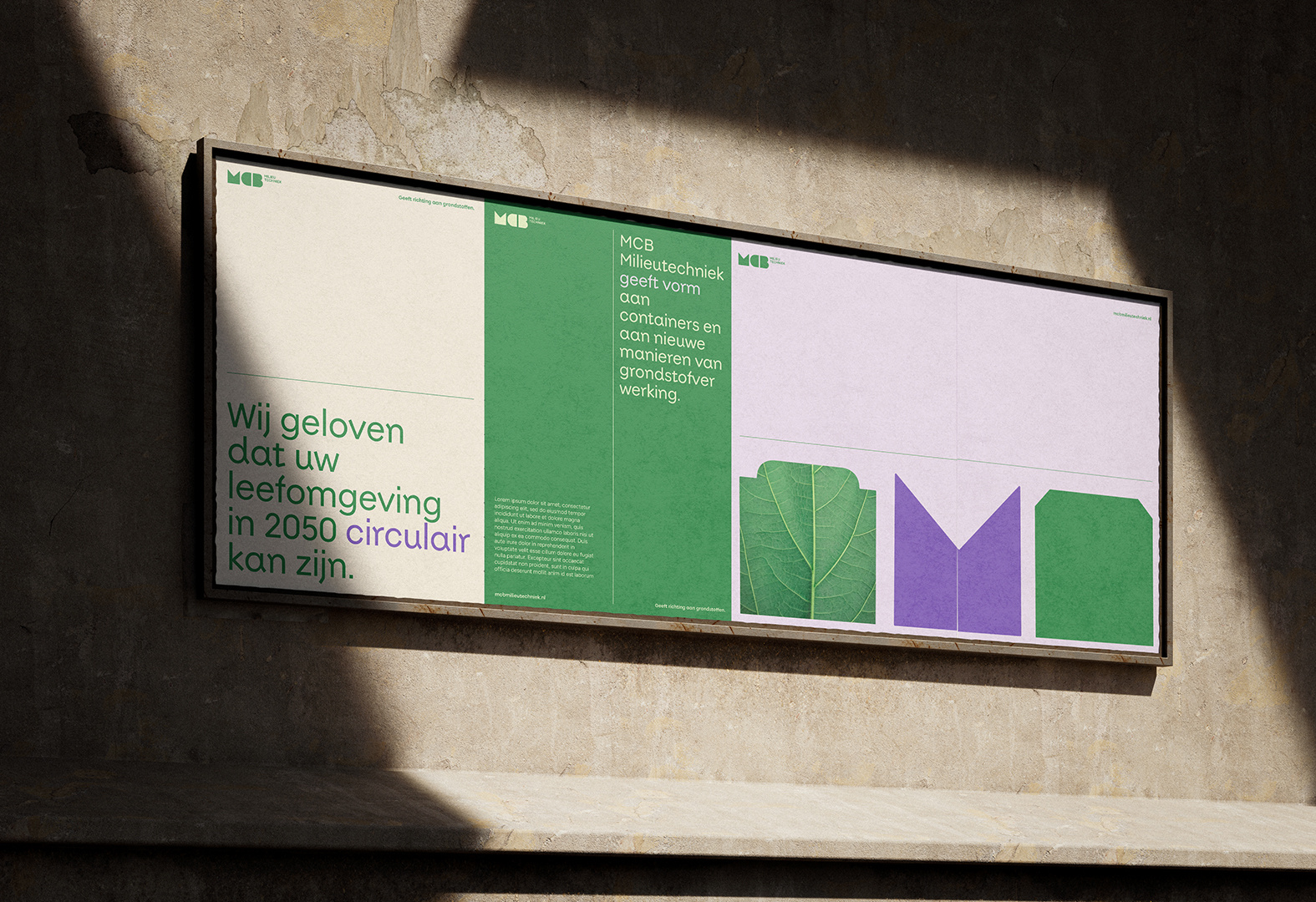 Example of MCB Milieutechniek brand identity