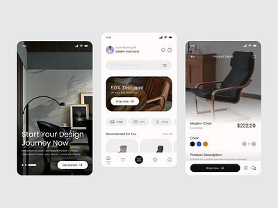 Furniture Shop Mobile App app design graphic design ui ux