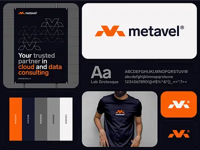 Metavel - Logo & Visual Identity brand identity branding geometric letter m letter v logo logomark m letter minimalist modern software technology v letter visual identity