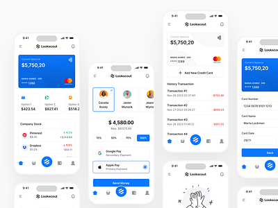 Mobile Banking - Lookscout Design System android clean design ios layout lookscout mobile responsive ui user interface ux