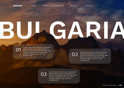 TRAVEL DESTINATION INFORMATION WEBSITE LANDING PAGE 3d animation appdesign landing page ui ui design ux web design website