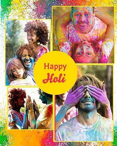 Happy Holi Photo Collage Maker Templates Free holi photo collage