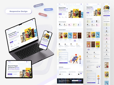 Online Book Store Project animation app app design branding dashboard design graphic design illustration landing page logo responsibe typography ui ux web design website design wireframe