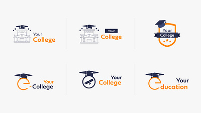 e-Learning Logos branding college colors degree design e learning education graphic illustration logo school shapes vector