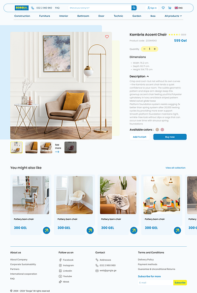 Furniture e-commerce store (Redesign) e commerce redesign uiux design website