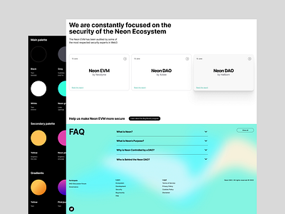 Neon EVM DAO Website & UIKIT blockchain color dao gradient graphicdesign solana uikit web3 webdesign
