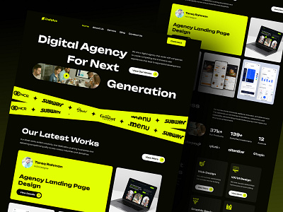 Agency Landing Page Design agency agency landing page agency web design agency website creative website design agency website digital digital agency homepage landing page landing page design portfolio ui ui design uiux ux web design web design agency website agency website design