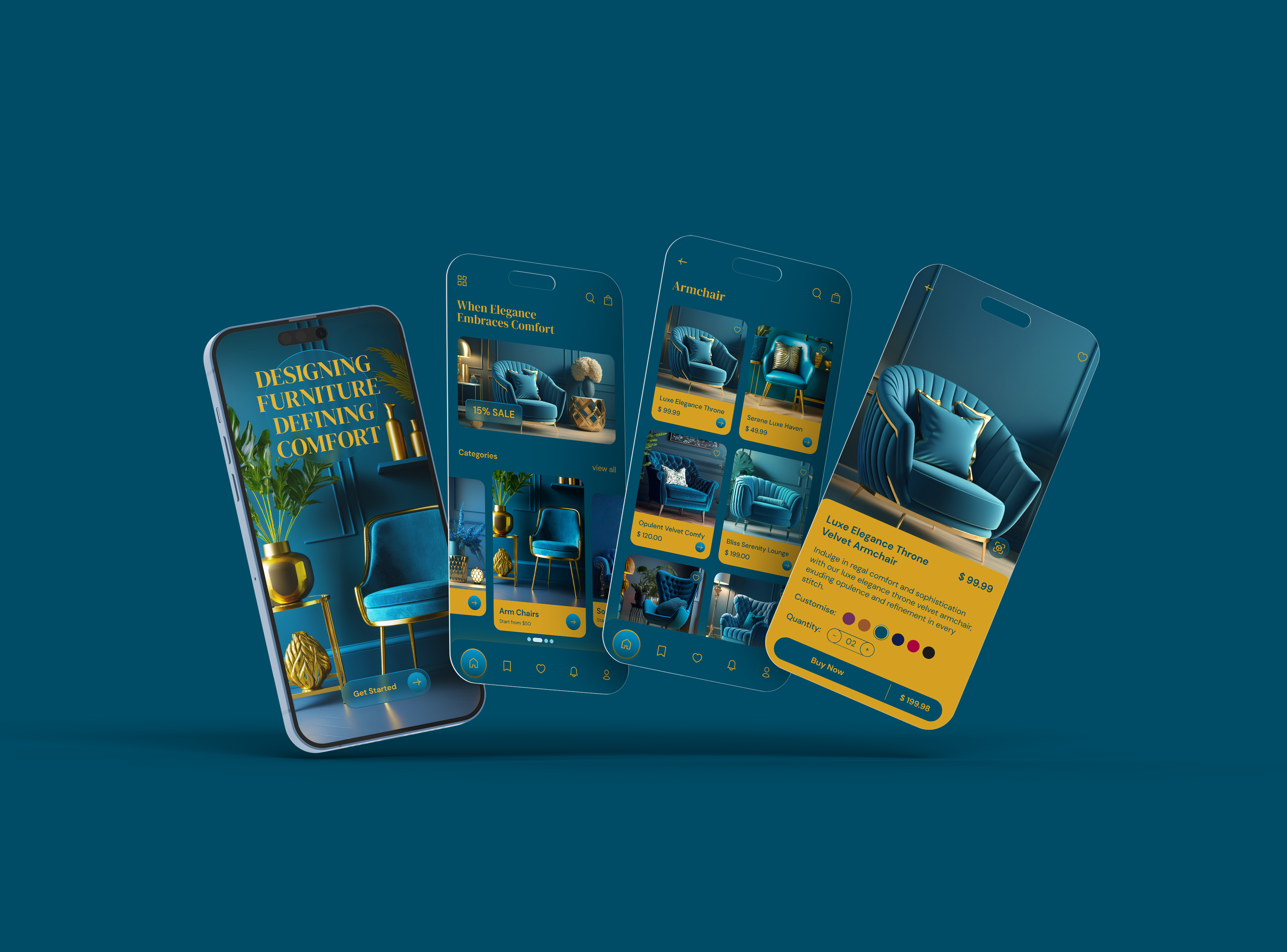 Luxury Furniture Mobile App 3d animation app design branding design ecommerce app figma furniture furniture app furniture shop furniture store graphic design mobile app mobile app design sketch ui ui design uiux ux design