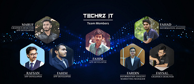 Techrz IT logo and banner branding graphic design logo ui