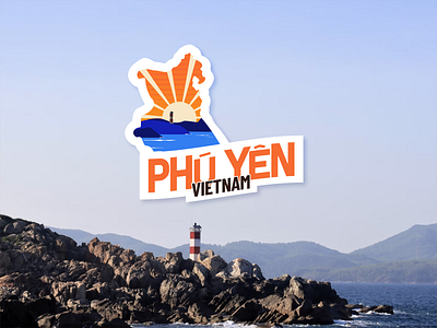 Logo Badge Design - Nature & City badge beach branding city flat graphic design illustration lighthouse logo nature outdoor phu yen sea simple sticker sun sunset tuy hoa vector vietnam