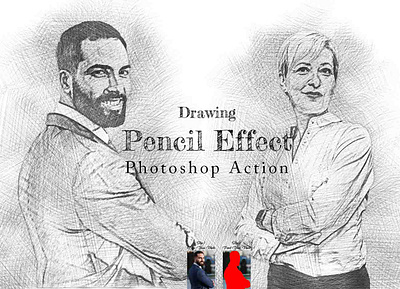 Drawing Pencil Effect Photoshop Action number