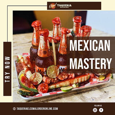 Taqueria Mexican Grill Restaurant Post Design branding design flyer graphic design illustration illustrator logo mexican restaurant