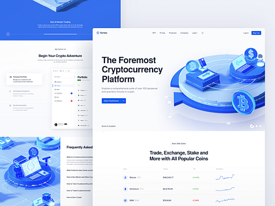 Crypto Website Design Concept bitcoin blockchain crypro exchange crypto crypto currency crypto plarform crypto trading crypto wallet crypto web cryptocurrency design ethereum exchange site ui ux web web design website