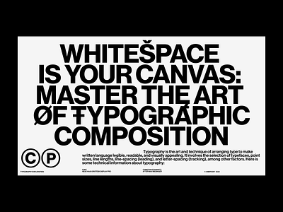 Whitespace / Typography Exploration brutalism design graphicdesign minimal typography ui web webdesign