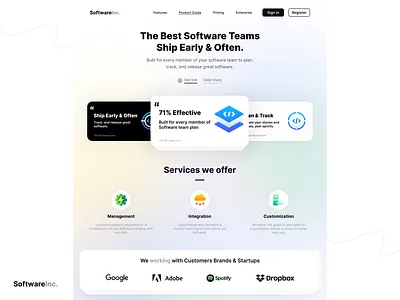 SoftwareInc - Website ai branding design figma figma design graphic design landing logo minimal minimalist software tech trending ui ui design uiux ux design web web design website