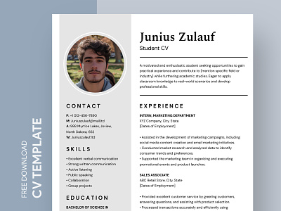 Student CV Free Google Docs Template curriculum curriculum vitae cv cv design cv template design docs free google docs templates free template free template google docs google google docs google docs student cv template student cv student cv template template vitae