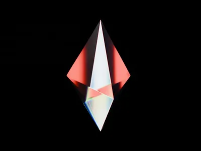 Dispersion of the crystal 3d design dispersion glass illustration illustrator motion graphics ui