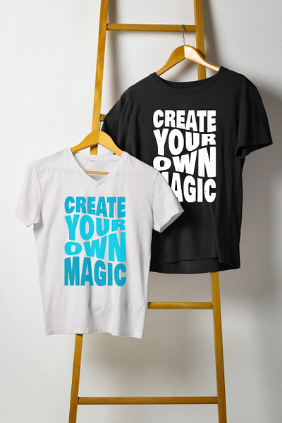 Great Typography Create Your Own Magic colorful cute fearless quotes stylish