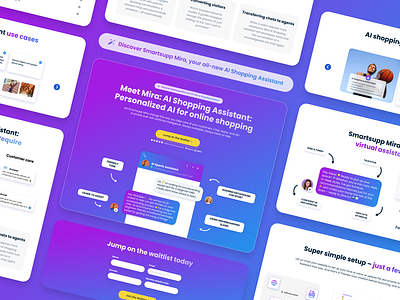 SaaS Landing Page: AI Shopping Assistant ai saas design branding landing page landing page design ui ui design ux ux design web design website design