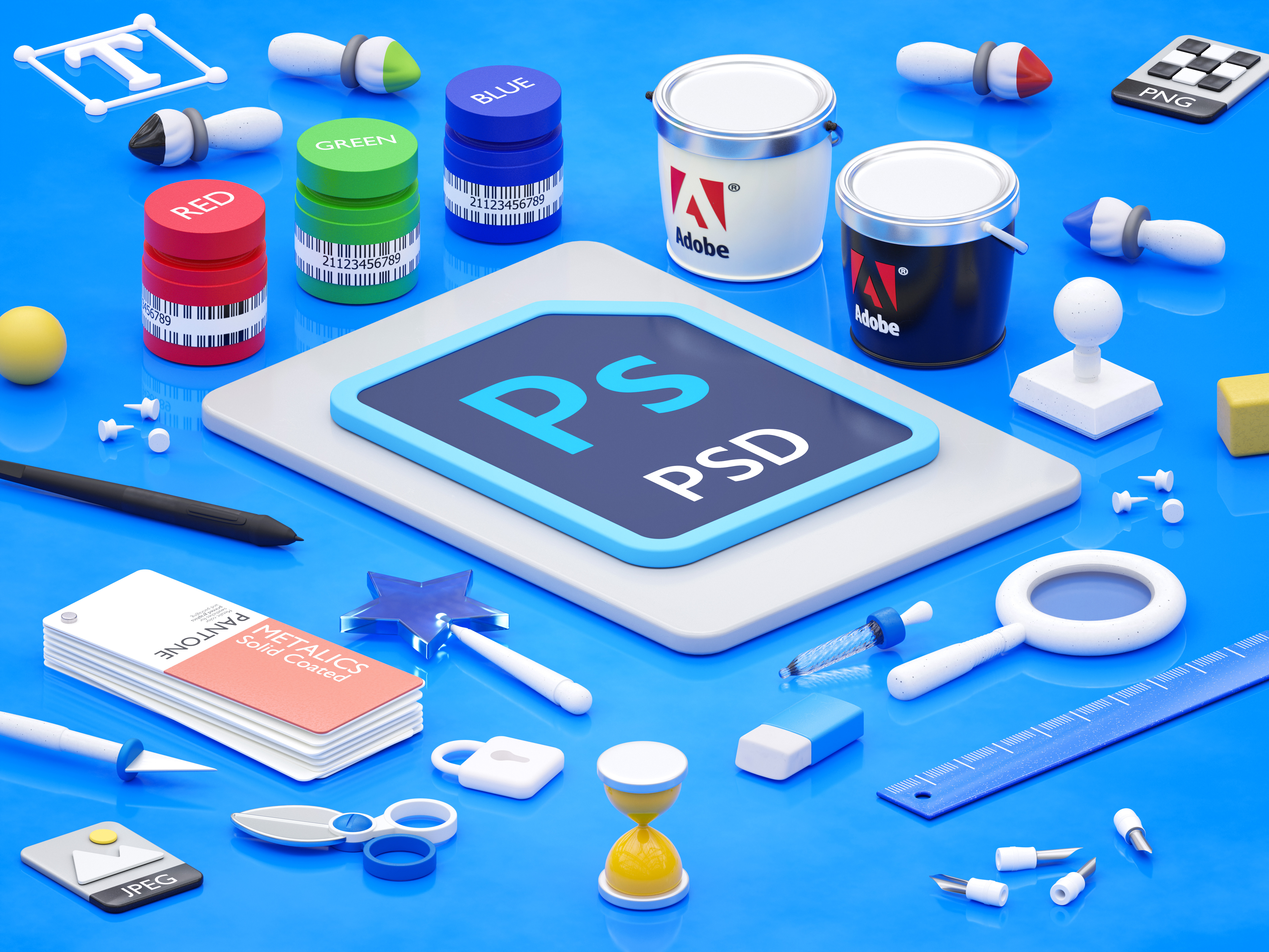 Ps Tools 3d 3dillustration animation blender branding cycles design edit graphic design illustration isometric lowpoly motion graphics photoshop poster ui