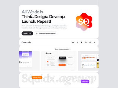 Squidx.agency ⎯ is live now! agency app ui dashboard framer free download minimal mobile app portfolio saber saber ali squidx template ui