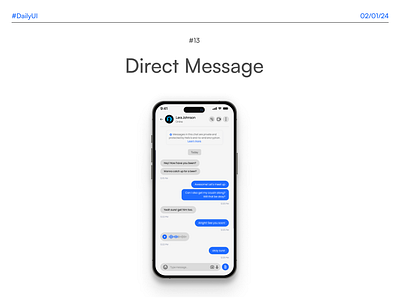 Direct Message DailyUIChallenge#13 chat app figma message messaging app mobileapp product design ui uiux