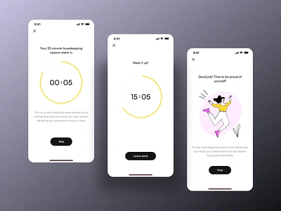 Daily UI 014/ Countdown timer/ 25min housekeeping app 014 app app design careerfoundry countdown timer countdowntimer daily ui daily ui 014 daily ui 14 daily ui challenge daily ui challenge 014 dailyui 014 dailyui014 design figma productivity app timer timer app ui ux