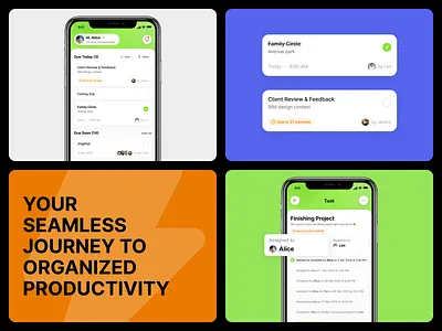 TODO - Productivity App app branding card graphic design job logo management mobile modern productivity task todo ui ux