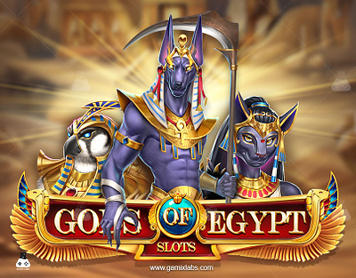 Slot Art God of Egypt Slots | Slot Art and Animation Service 2d artwork animation game characters game development gamix labs slot slot animation services slot art slot art and animation slot art services slot machine services