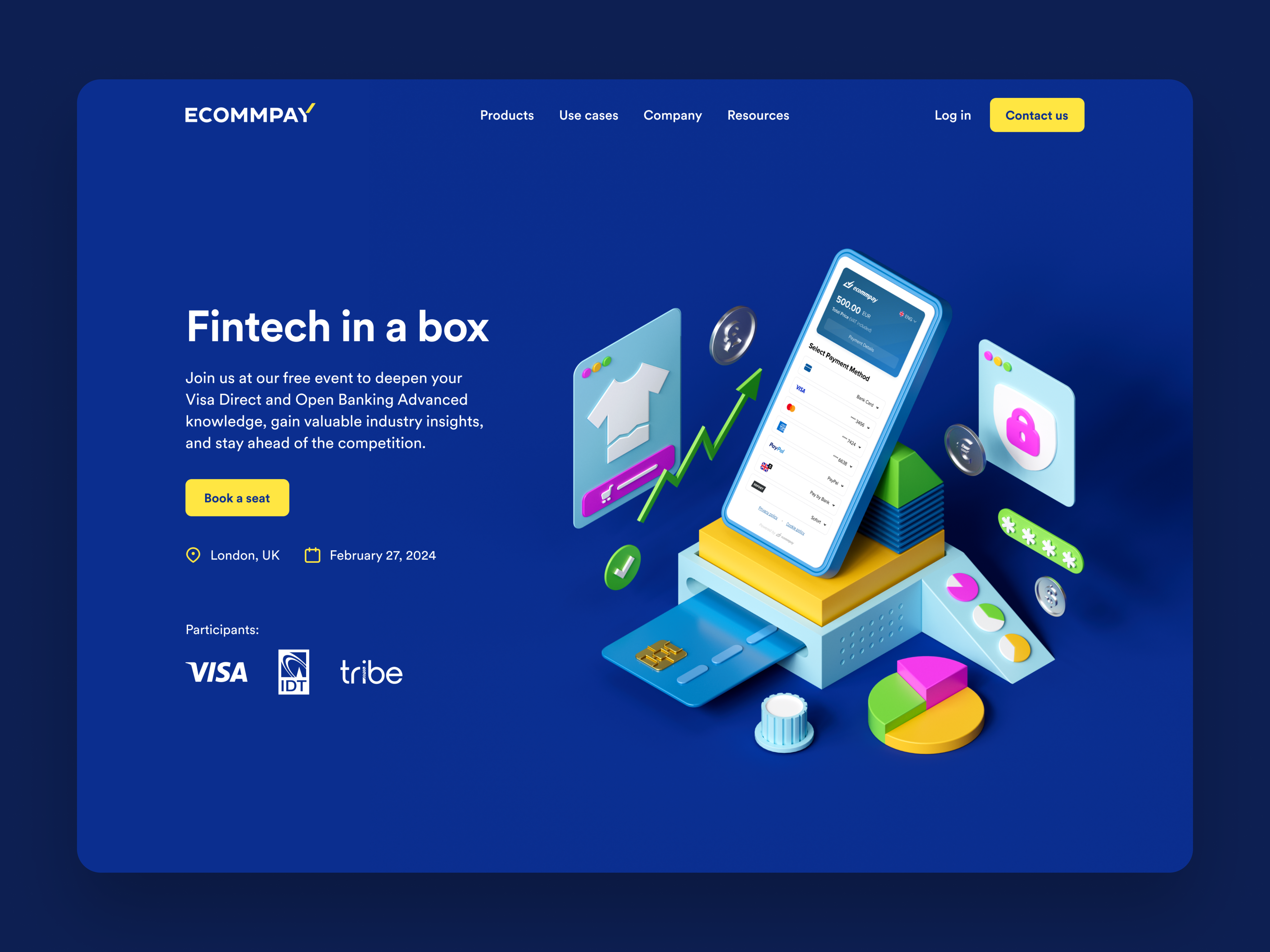Hero Sections for Event Landing Pages 3d design ui ux web website