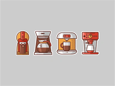 Coffee icons aparats barista branding brewing cafe cafeteria caffeine coffee coffee maker cold design drink graphic design hot icon icon set illustration logo machine vector