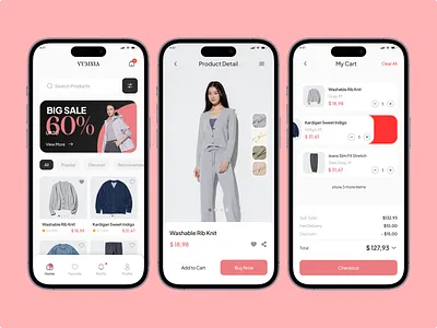 Vumina - Cloth Shop Mobile App Design app design branding catalouge cloth app clothes clothing dresses ecommerce ecommerce business eshop fashion store marketplace mobile app design online shop shopping shopping app store uiux